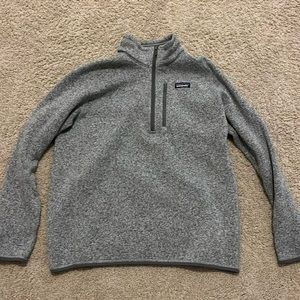Patagonia Grey Men’s L Quarter Zip Better Sweater Size Large